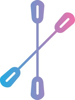 Paddle Glyph Gradient Icon Design vector