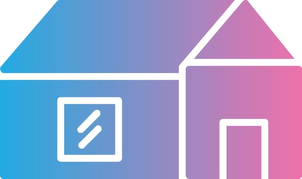 Farm House Glyph Gradient Icon Design vector