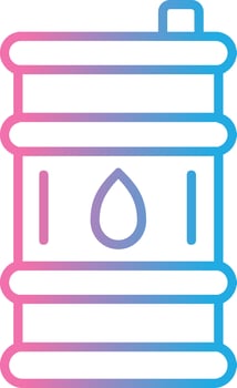 Oil Barrel Line Gradient Icon Design vector
