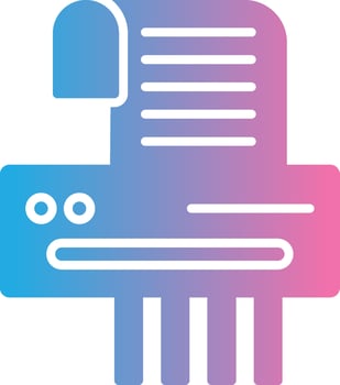 Shredder Glyph Gradient Icon Design vector