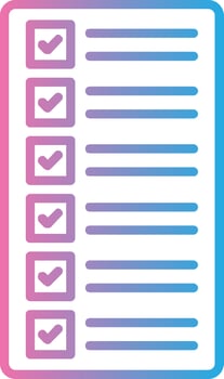 List Line Gradient Icon Design vector
