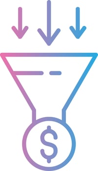 Conversion Optimization Line Gradient Icon Design vector