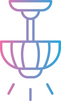 Lamp Line Gradient Icon Design vector