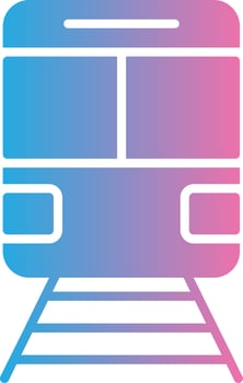 Train Glyph Gradient Icon Design vector