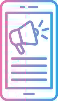Mobile Phone Line Gradient Icon Design vector