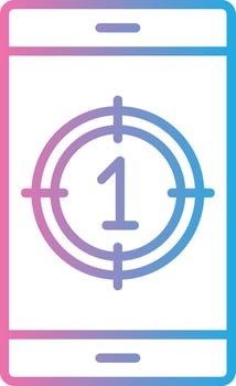 Countdown Line Gradient Icon Design vector