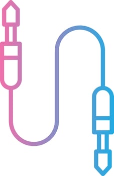 Auxiliary Cable Line Gradient Icon Design vector