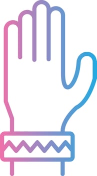Bracelet Line Gradient Icon Design vector