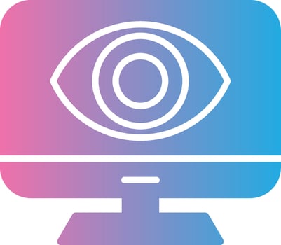 Computer Glyph Gradient Icon Design vector