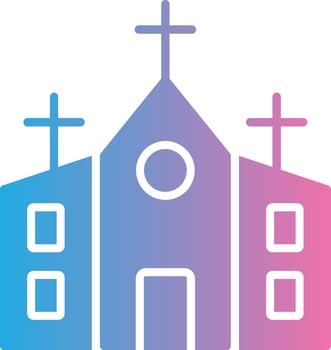 Church Glyph Gradient Icon Design vector