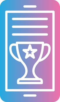 OnGlyph Gradient Multi Circle Award Glyph Gradient Icon Design vector