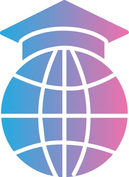 Study Abroad Glyph Gradient Icon Design vector