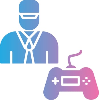 Gamer Glyph Gradient Icon Design vector