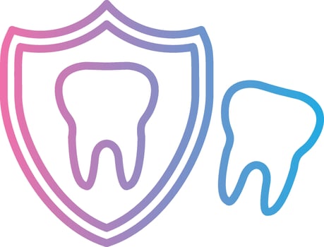 Shield Line Gradient Icon Design vector