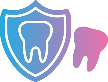 Shield Glyph Gradient Icon Design vector