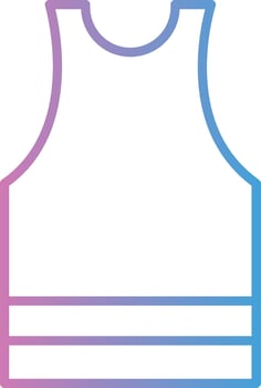 Undershirt Line Gradient Icon Design vector