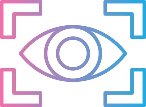 Vision Line Gradient Icon Design vector