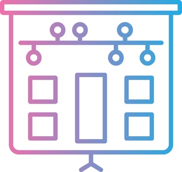 Storyboard Line Gradient Icon Design vector