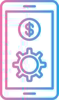 Smartphone Line Gradient Icon Design vector