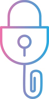 Picklock Line Gradient Icon Design vector