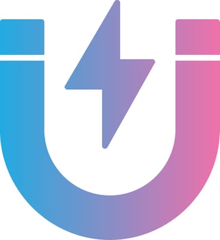 Magnet Glyph Gradient Icon Design vector