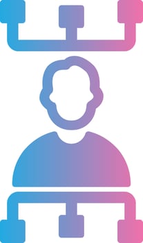 Workflow Glyph Gradient Icon Design vector