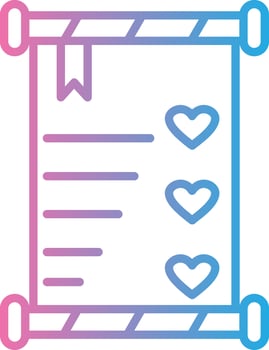 Wedding Invitation Line Gradient Icon Design vector