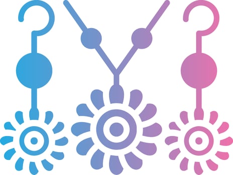 Jewelry Glyph Gradient Icon Design vector
