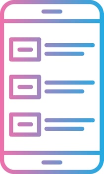 Survey Line Gradient Icon Design vector