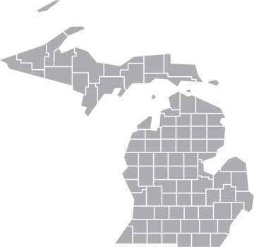 outline drawing of michigan state map. png