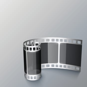 Realistic circle film strip art border background template illustration. Cinematography filmstrip entertainment cinema tape television picture studio technology isolated. Abstract movie poster vector