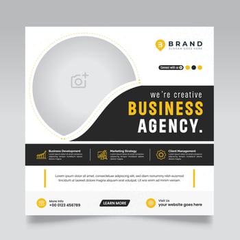 Marketing Agency Social Media Post, Digital Marketing Web Banner, Corporate Square Flyer Template. corporate social media post square banner design and instagram post template vector