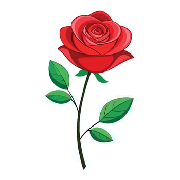 A Hand Holding Rose Flat style illustration vector