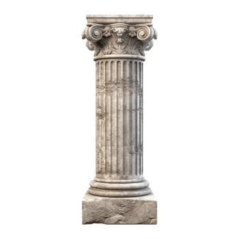 Old pillar isolated on transparent background png