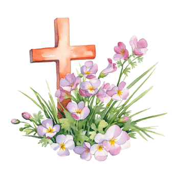 Watercolor Easter Crosses png