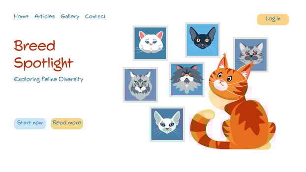 Breed Spotlight Webpage vector
