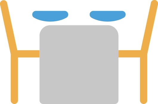 dinning table illustration design, art and creativity vector