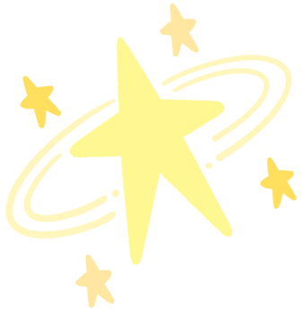 Doodle Gold Star big and mini star and stars clipart hand drawn illustration sparkle decoration symbol png