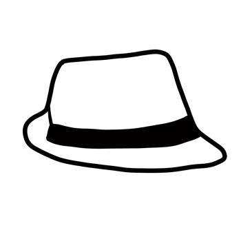 classical hat Hand drawn organic line doodle png