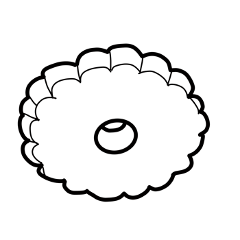 cookie biscuit snack Hand drawn organic line doodle png