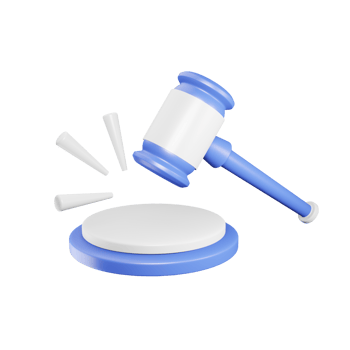 3d Gavel isolated on transparent. Legal for Business png