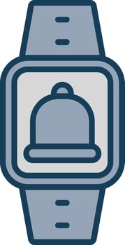 Notification Line Filled Grey Icon vector