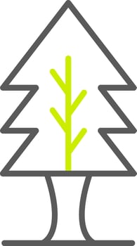 Tree Line Two Color Icon vector