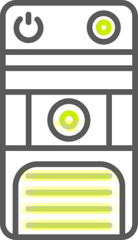 Cpu Line Two Color Icon vector