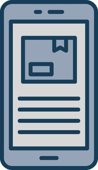 Order Line Filled Grey Icon vector