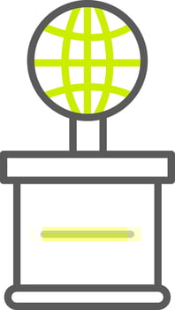 World Line Two Color Icon vector