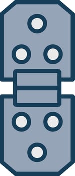 Hinge Line Filled Grey Icon vector