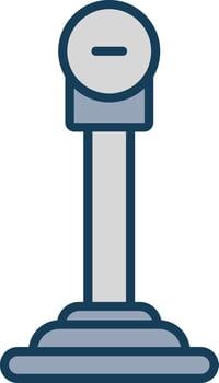 Gear Line Filled Grey Icon vector