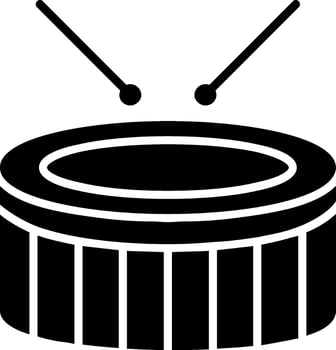 Snare Drum Glyph Two Color Icon vector
