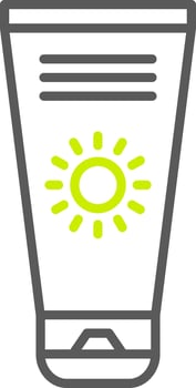 Sun Cream Line Two Color Icon vector